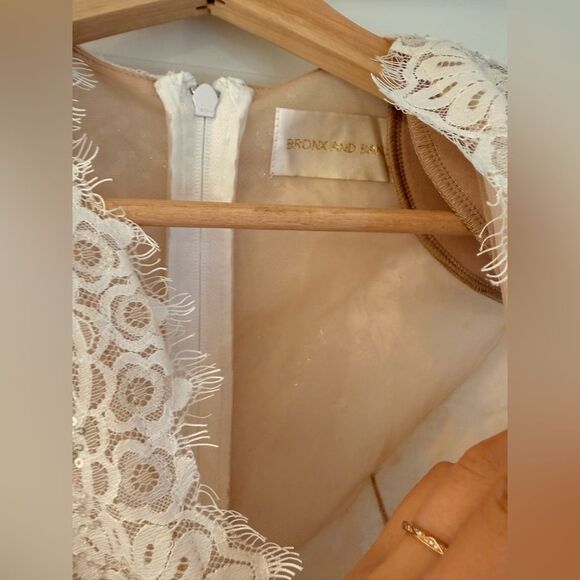 NWOT BRONX AND BANCO Isabella Long Sleeve Mini Dress in White - Picture 10 of 16